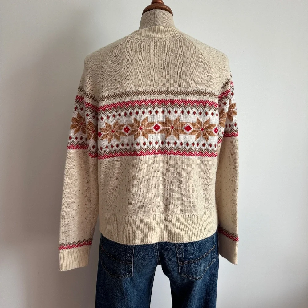 My Style - Cream Women Winter Snowflake Knit Cardigan - Picture 3 of 8